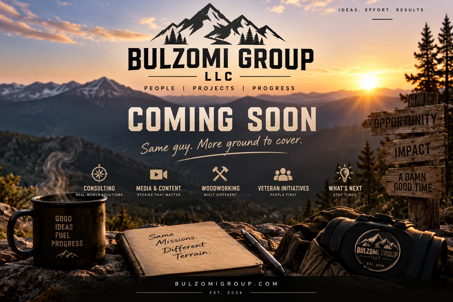 Bulzomi Group LLC coming soon. People, Projects, Progress.